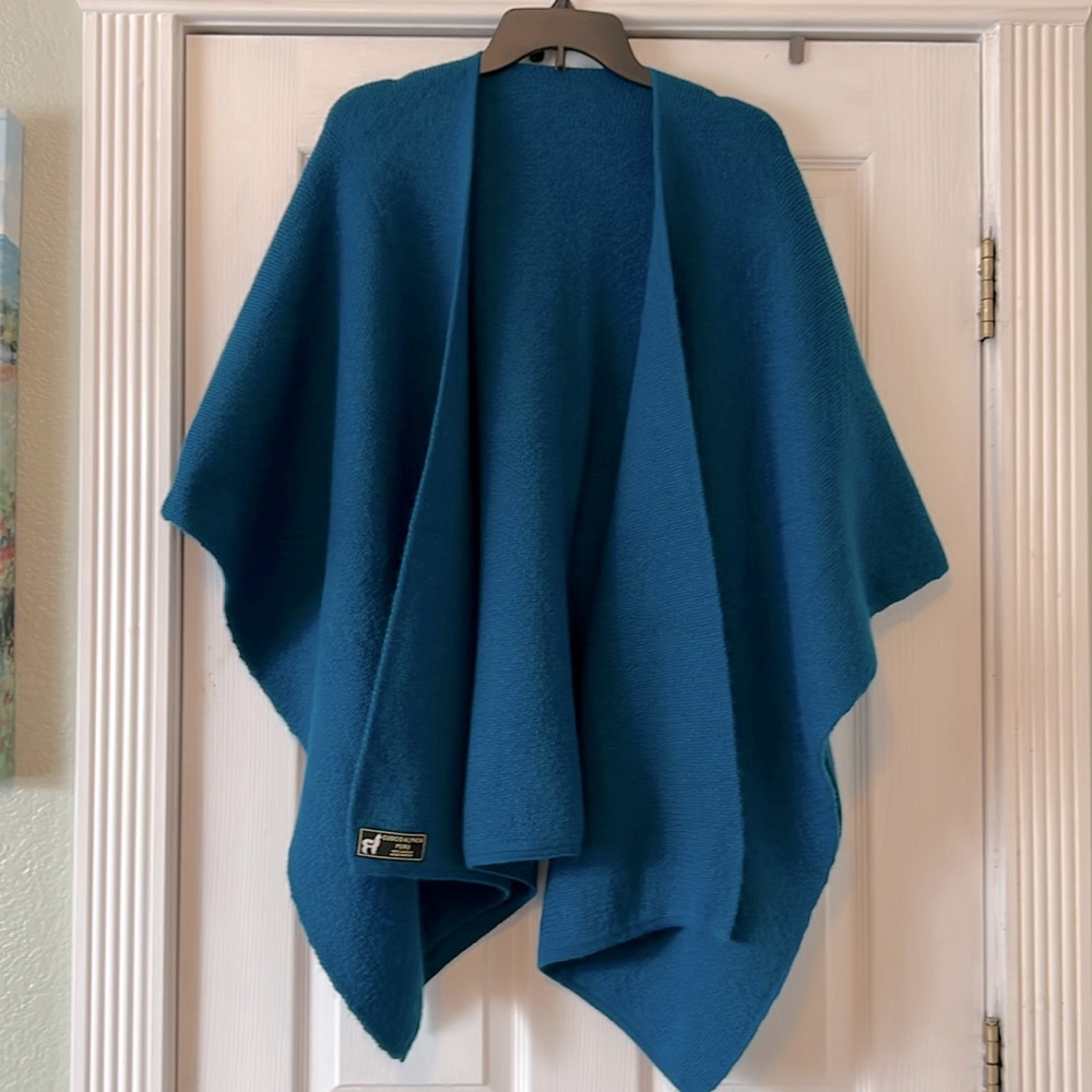 Alpaca wool poncho